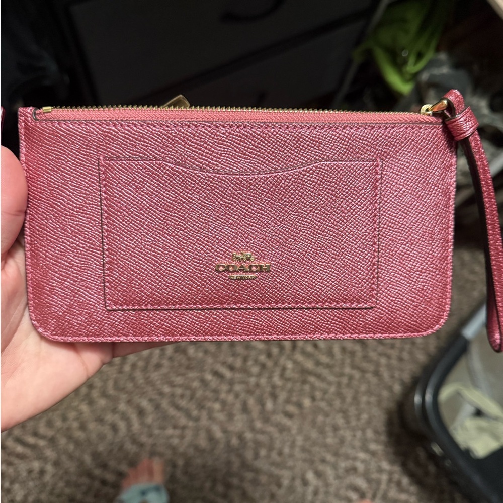 Coach Metallic Antique Blush wrist Wallet
